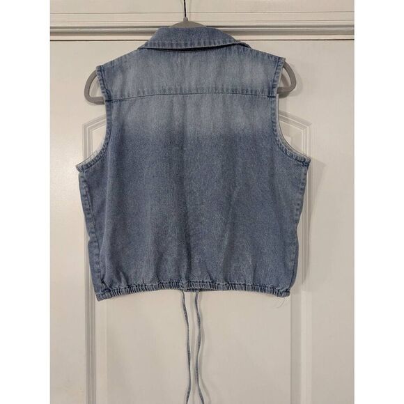 Heartloom Sarah Denim Sleeveless Button Up Shirt women's Large‎ chambray - Picture 6 of 6